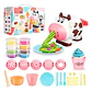 Juguete Fabrica Play Postres Plastilina Doh Moldes Vaca Ana - Miniatura 6