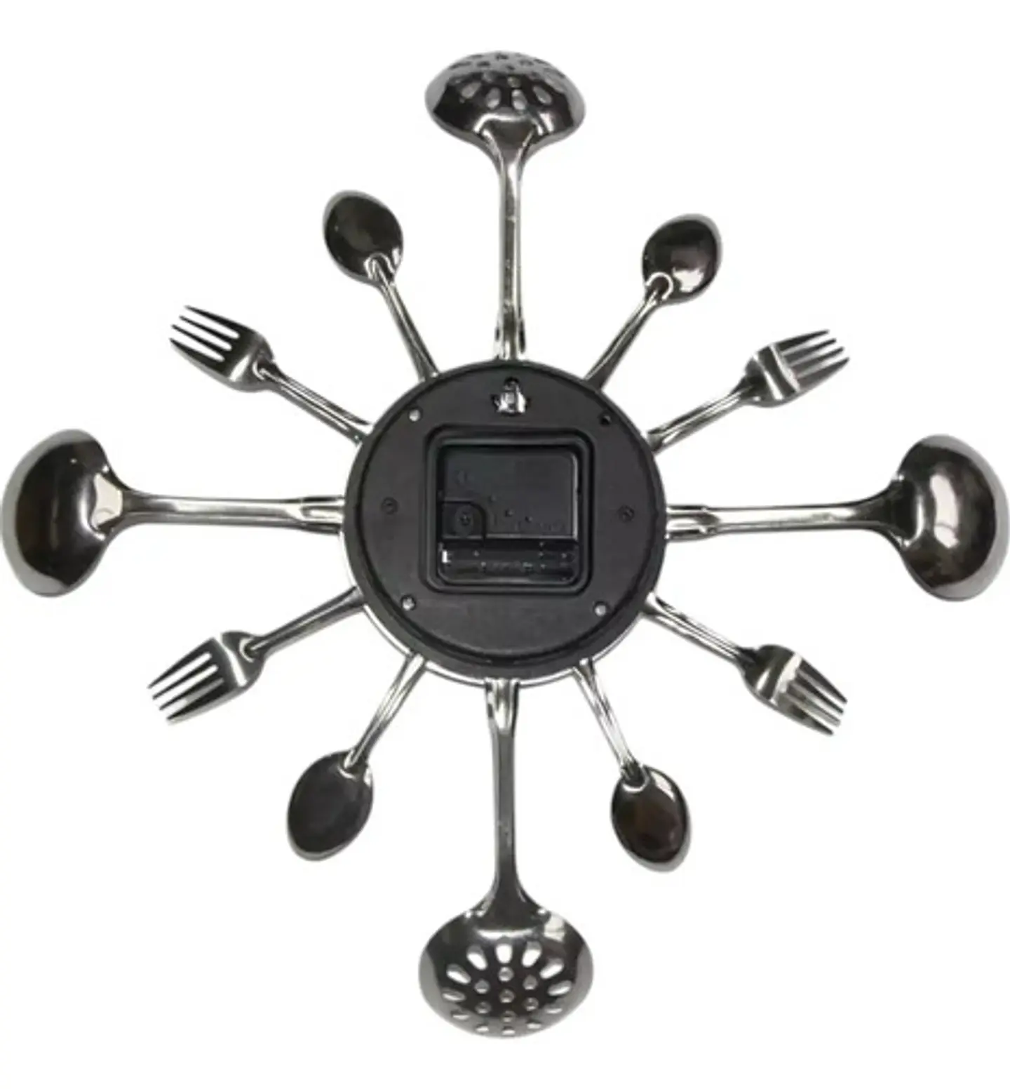Reloj Analogico Utensilios Cocina Pared 40 Cm Metal Lujo 3