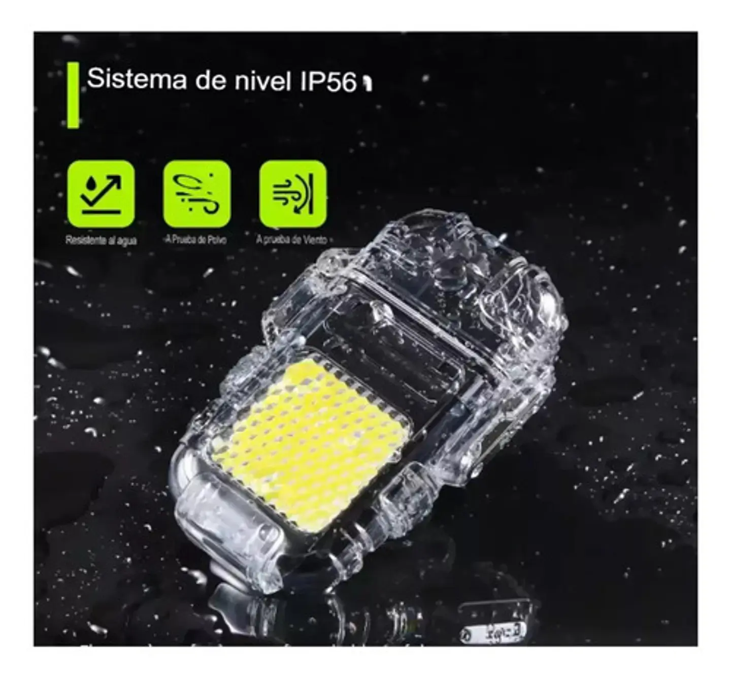 Linterna Led Recargable Deka 300lm Usb Transparente Encendedor Blanco 4