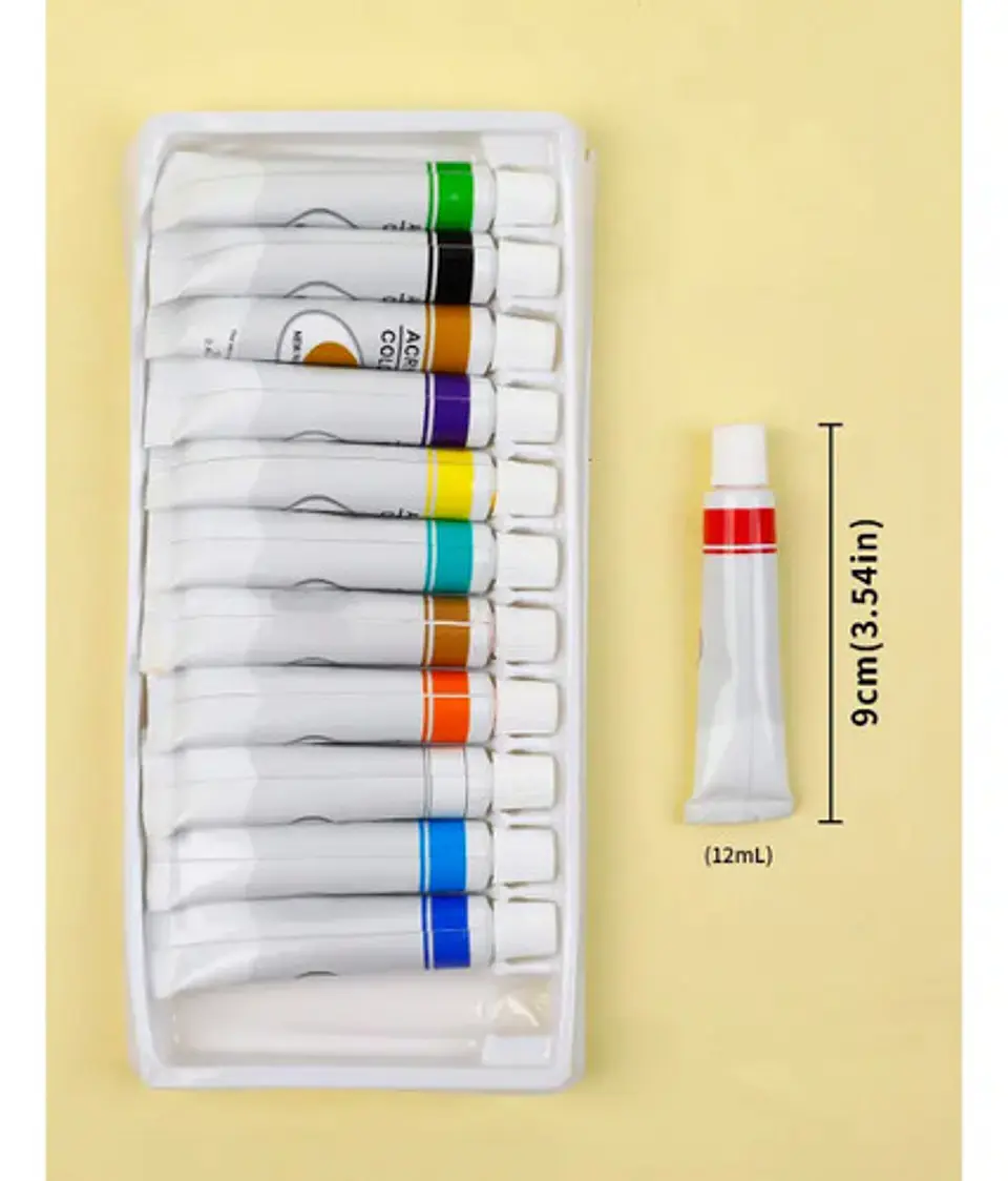 Paleta De Pintura 12 Pcs Oleos Para Ceramica,acuarela 3