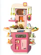 Cocina Juguete Vapor Agua Grifo Microondas  Luz Sonidos 88cm - Miniatura 2