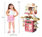 Cocina Juguete Vapor Agua Grifo Microondas  Luz Sonidos 88cm - Miniatura 5