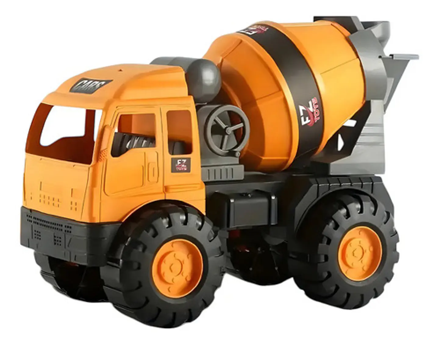 Camión De Juguete Fz Cars Para Niños Con Retroexcavadora Y Mezcladora Amarilla Amarillo Retroexcavadora 1