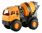 Camión De Juguete Fz Cars Para Niños Con Retroexcavadora Y Mezcladora Amarilla Amarillo Retroexcavadora - Miniatura 1