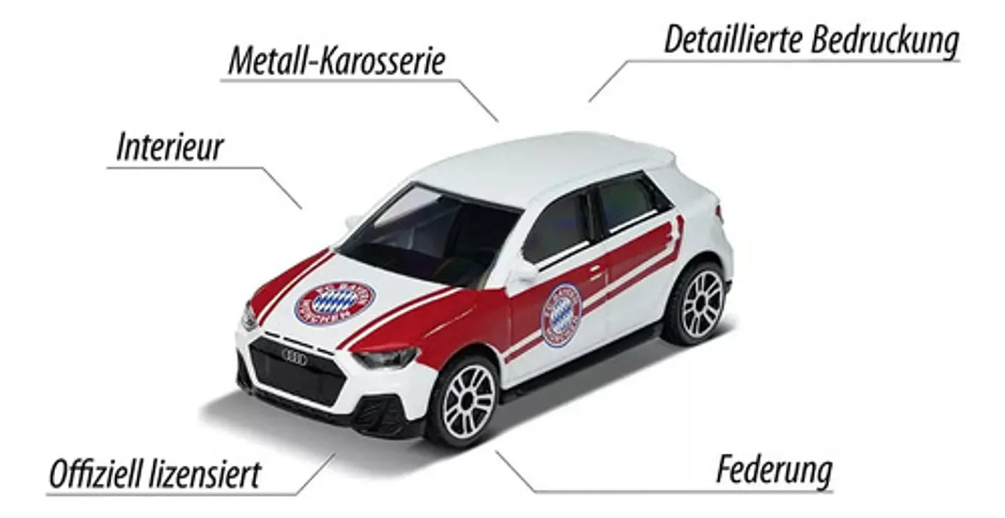 Majorette Audi Fc Bayern Múnich Carros Escala 1:64 Pack 5 Rojo Coleccionable 2