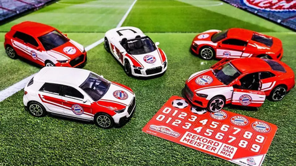 Majorette Audi Fc Bayern Múnich Carros Escala 1:64 Pack 5 Rojo Coleccionable 5