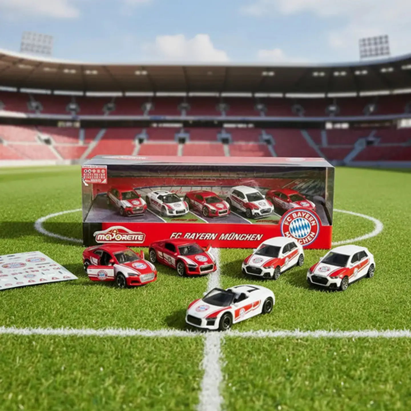 Majorette Audi Fc Bayern Múnich Carros Escala 1:64 Pack 5 Rojo Coleccionable 6