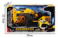 Excavadora A Control Remoto 1:18 Con Spray Niños Juguete Color Amarillo - Miniatura 3