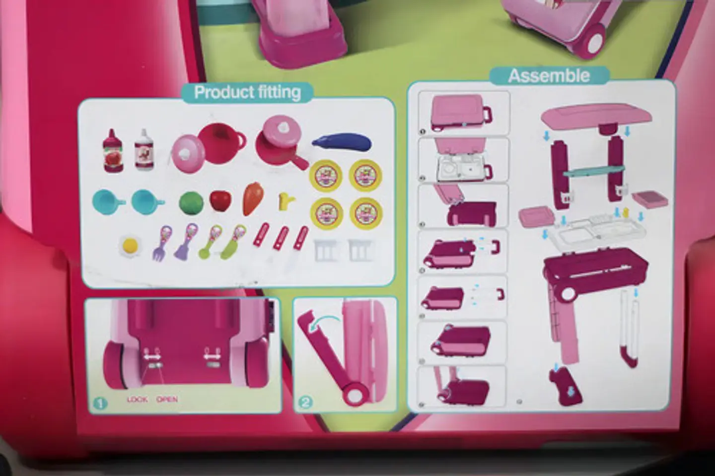 Set Cocina Maletín Little Chef Modelo 008-926a Rosado 27 Accesorios Portátil Rosado / 008-921a 4