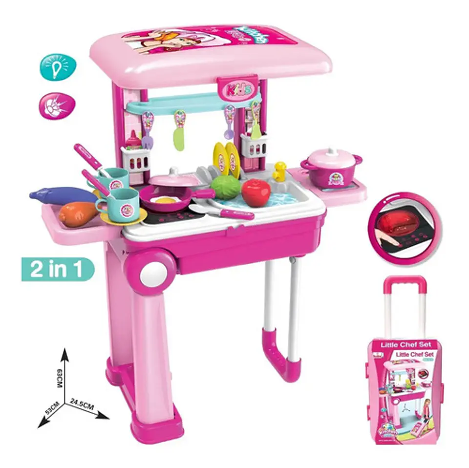 Set Cocina Maletín Portátil Accesorios 2en1 Juguete  008-926 2