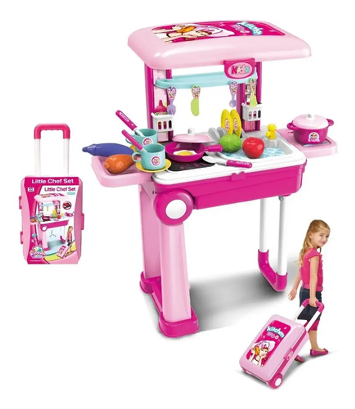 Set Cocina Maletín Portátil Accesorios 2en1 Juguete  008-926 4