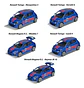 De Cinco Renault A Escala 1:64, Metal Diecast. Majorette Color Azul - Miniatura 2