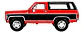 Auto Camioneta Jada Toys Chevrolet Blazer Roja Metal Fundido Coleccionable Rojo - Miniatura 3