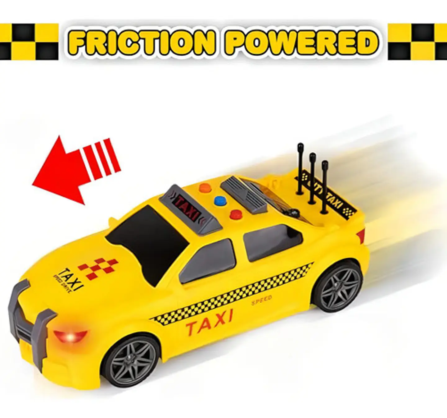 Carro Vehículo Taxi Con Luz Y Sonido Juguete Niños 2