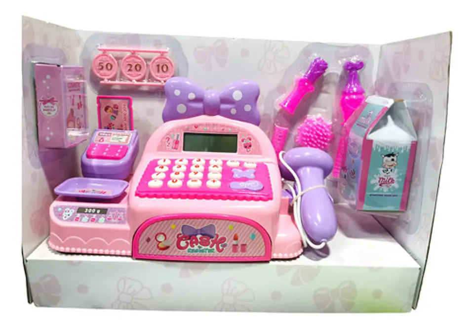 Hermosa Caja Registradora Para Niñas Con Moño Sonidos 35562 2