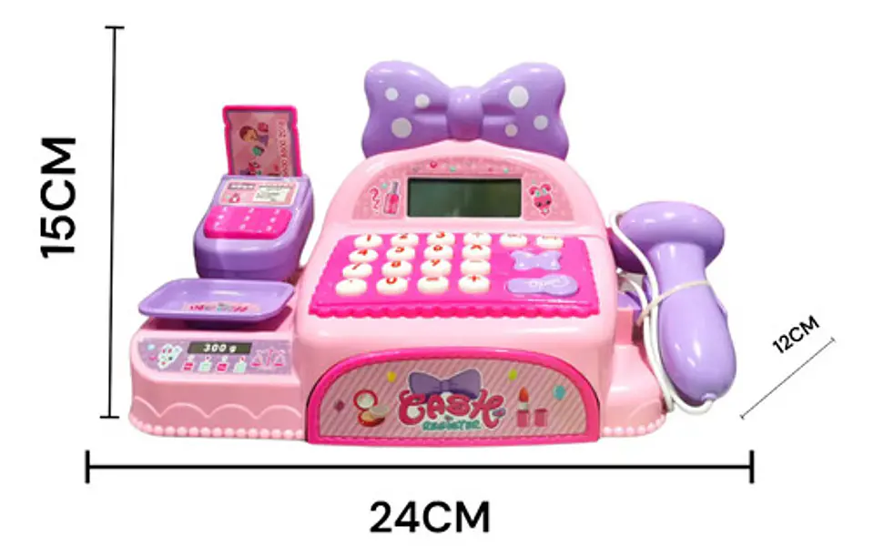 Hermosa Caja Registradora Para Niñas Con Moño Sonidos 35562 3