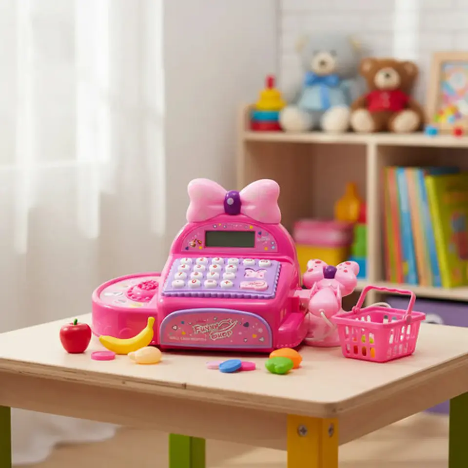 Hermosa Caja Registradora Para Niñas Con Moño Sonidos 35562 5