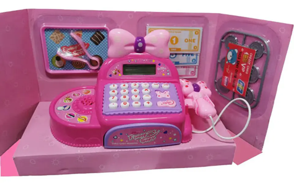Hermosa Caja Registradora Para Niñas Con Moño Sonidos 35562 7