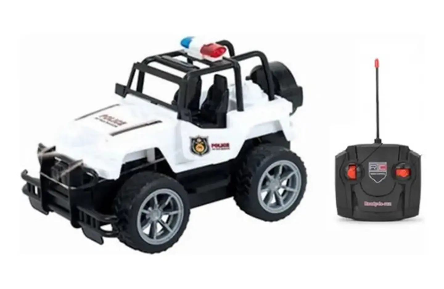 Auto Control Remoto Policía Keep Law Escala 1:20 Blanco Luces Led 2