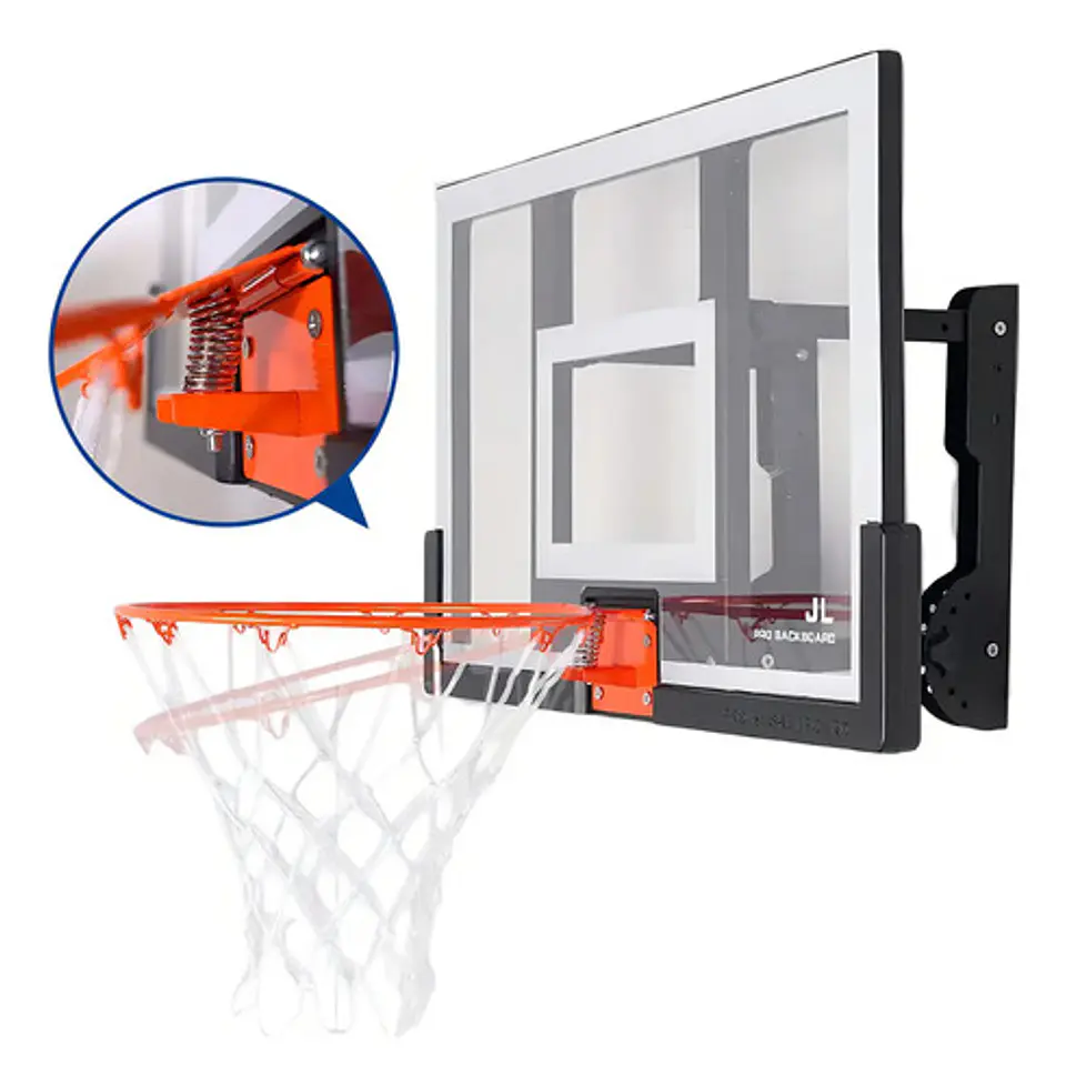 Tablero Baloncesto Acrílico 74x46cm Aro 34cm Con Resortes Jl Modelo 666-ahe6a 1