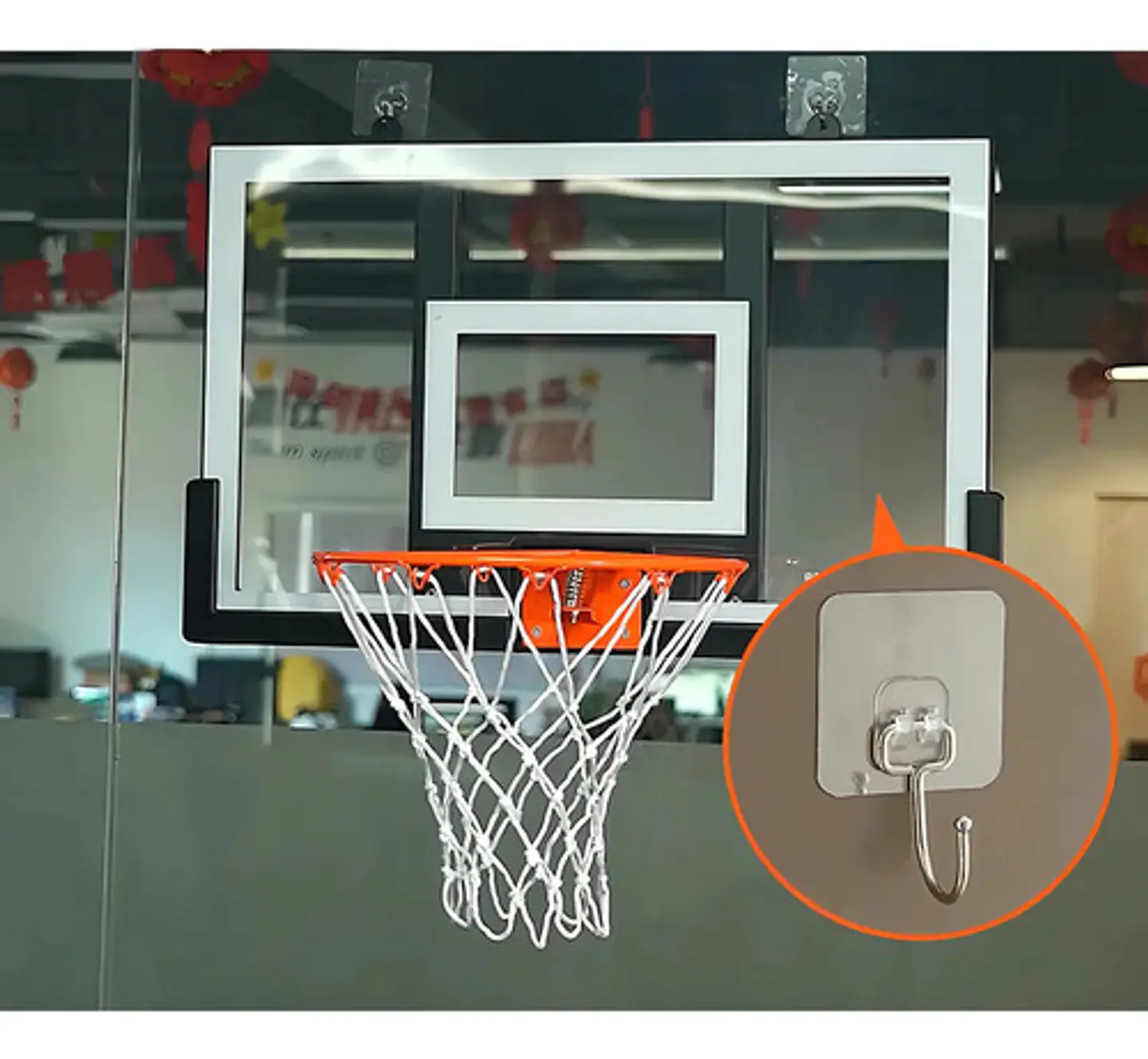 Tablero Baloncesto Acrílico 74x46cm Aro 34cm Con Resortes Jl Modelo 666-ahe6a 3