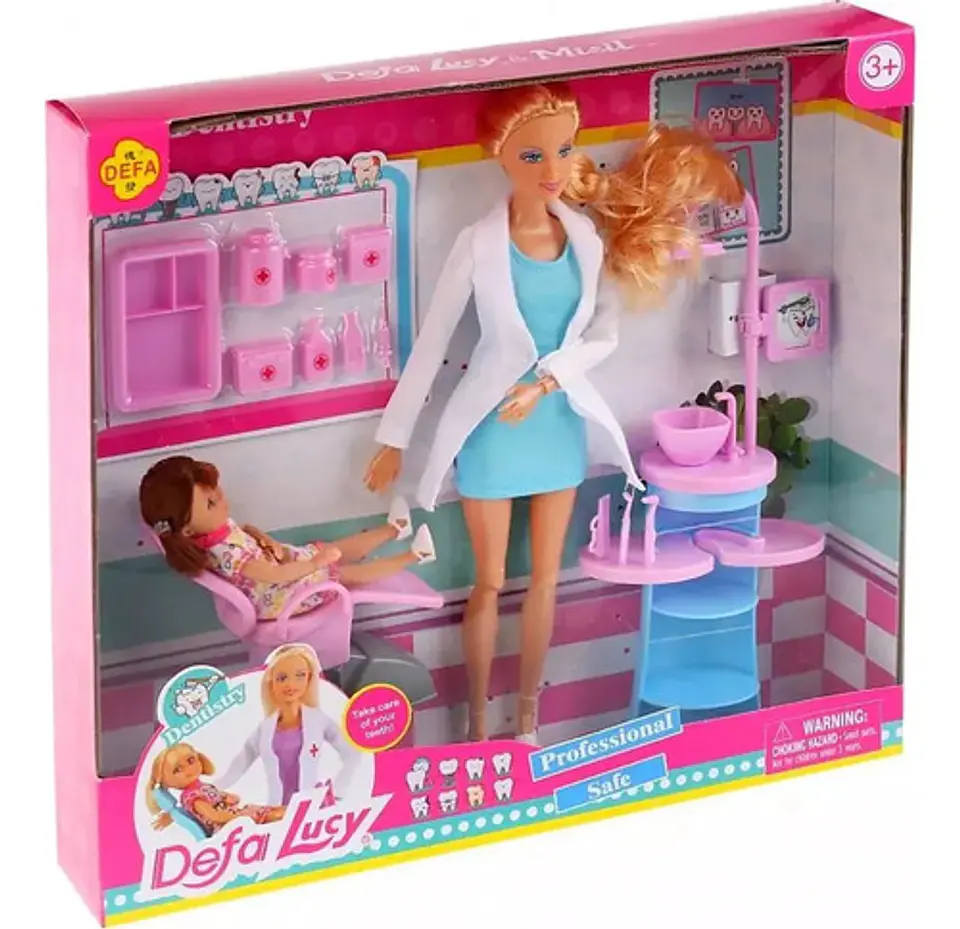 Odontóloga Muñeca Paciente Juguete Niñas Doctora Defa Lucy 1