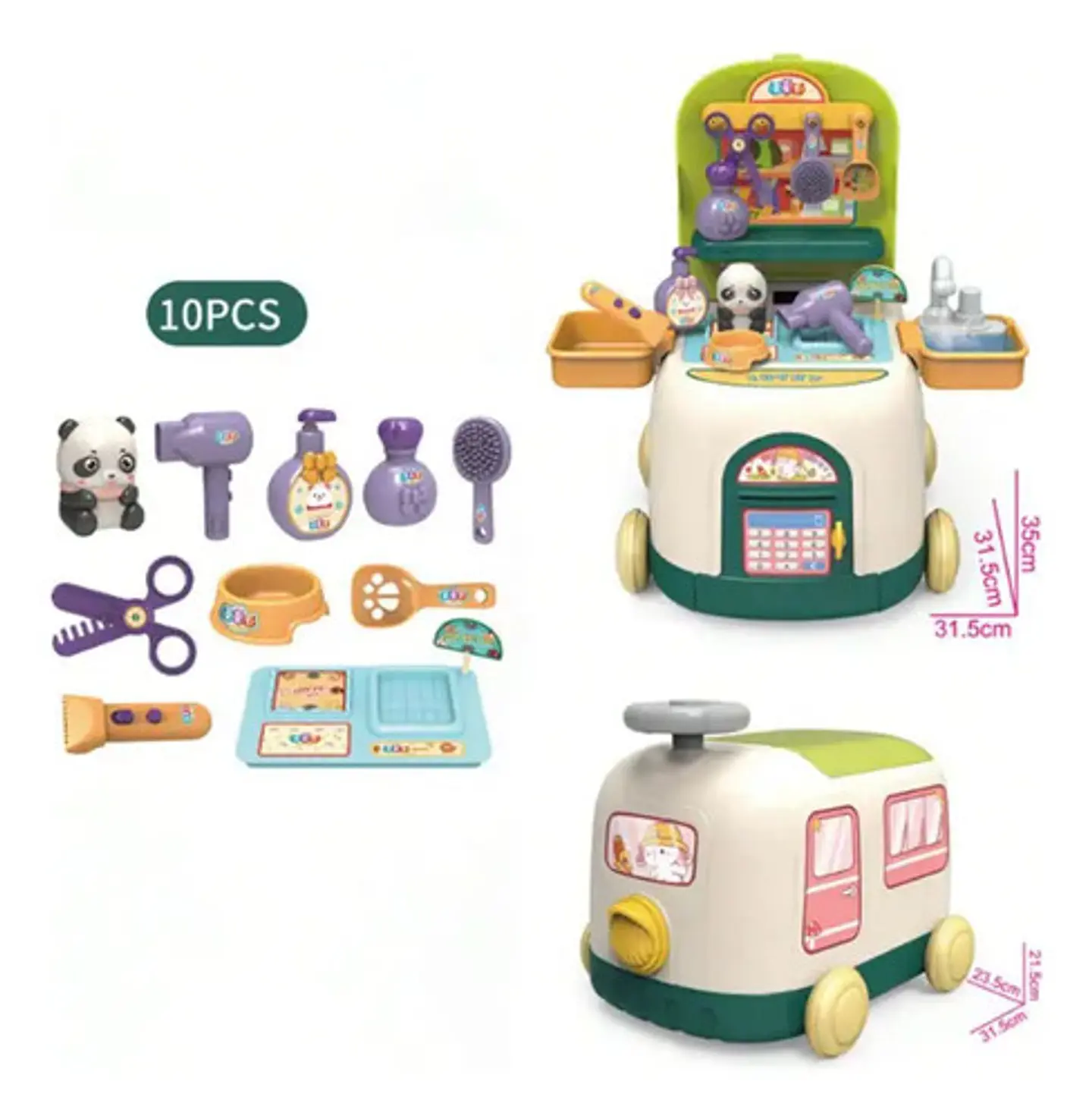 Carrito 2 En 1 Juguete  Tienda De Mascotas/cocina Intantil 2
