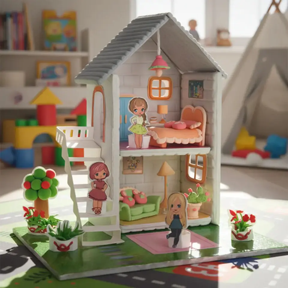 Cemento Mágico Para Casa De Muñecas Paulinda Dulce Hogar, Kit De Manualidades Para Niños 6+ Blanco 2