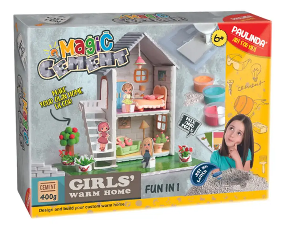 Cemento Mágico Para Casa De Muñecas Paulinda Dulce Hogar, Kit De Manualidades Para Niños 6+ Blanco 5