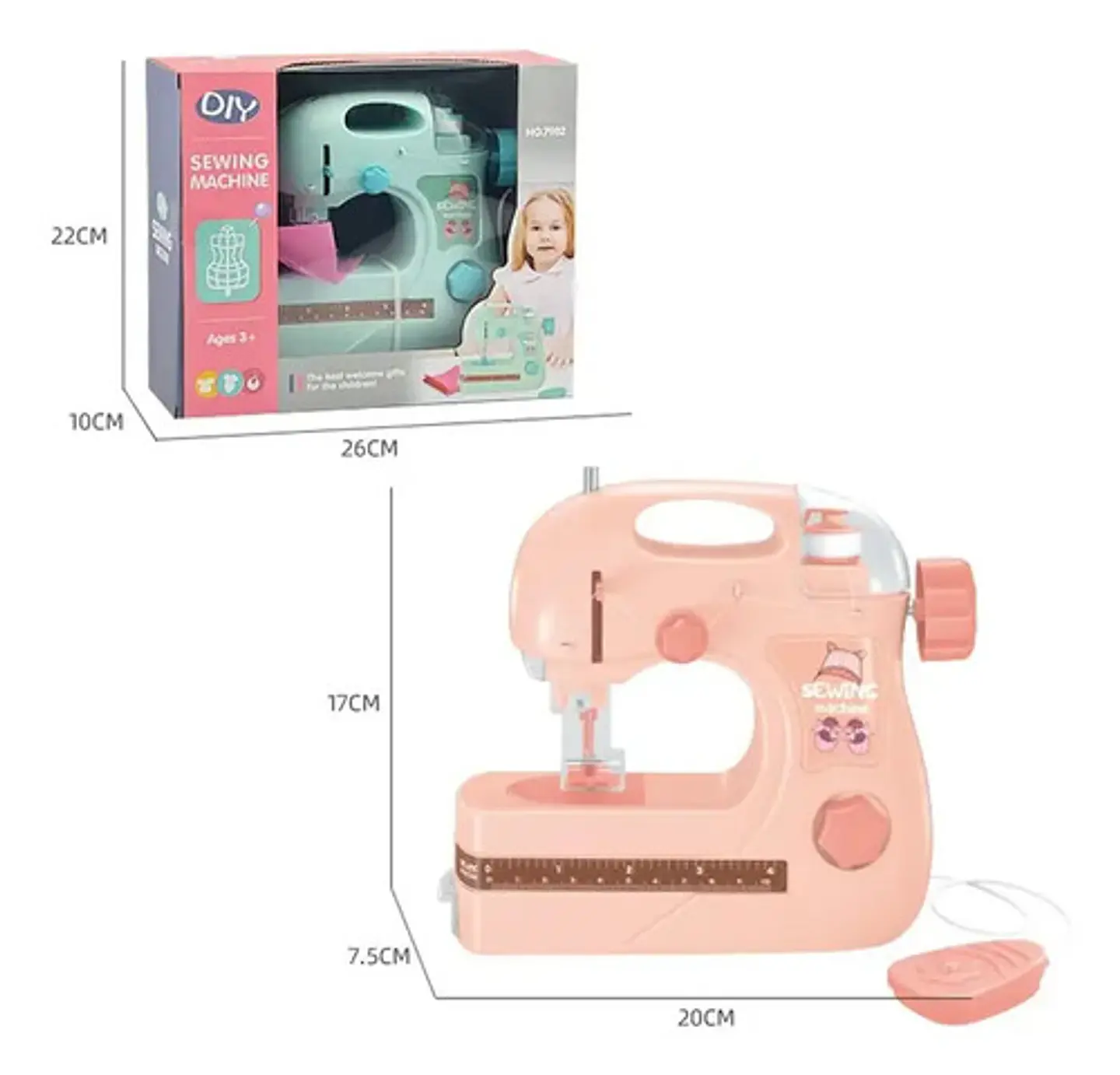 Juguete Niñas Mini Maquina De Coser Kit De Costura 8