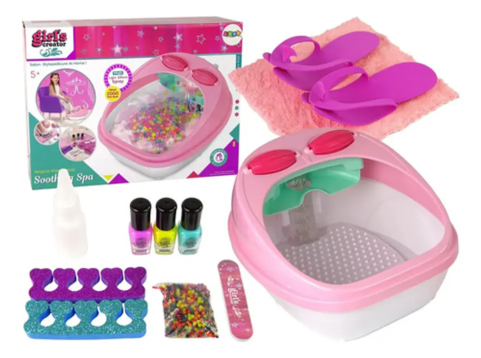 Set Spa Pies Masaje Pedicure Hidrogel Luces Burbujas Girls Creator 1