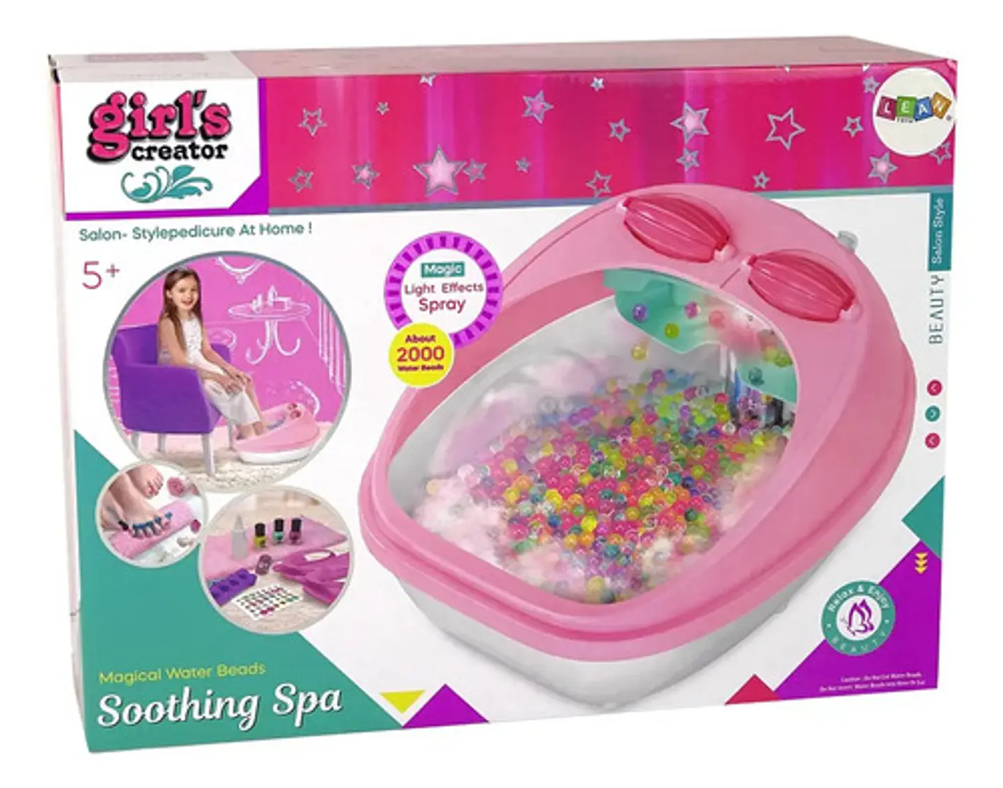 Set Spa Pies Masaje Pedicure Hidrogel Luces Burbujas Girls Creator 6