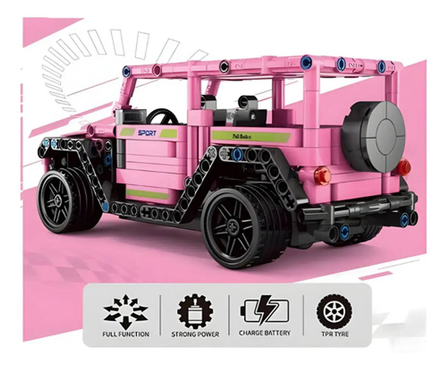 Camioneta Deportivo Armable Bloques A Control Remoto 434 Pcs 3