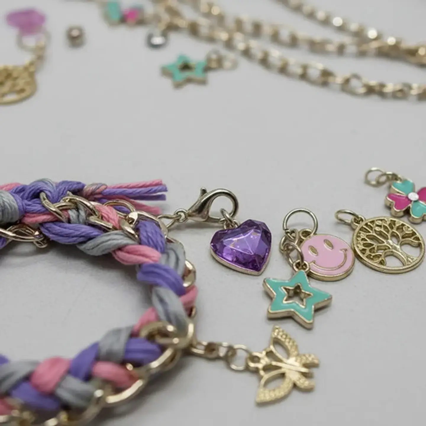 Set Crea Manillas Collares Brazales Metal Niñas Accesorios 3