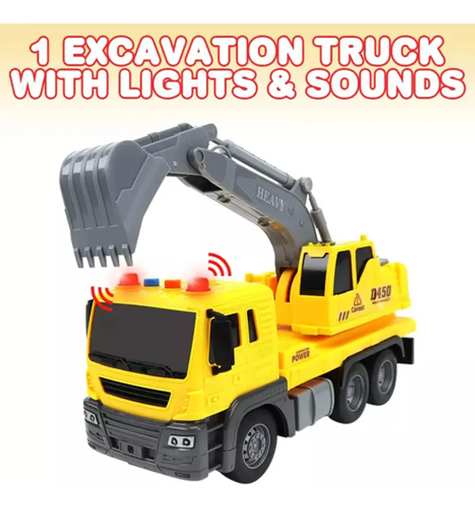 Vehiculos Juguete Construccion Luces Y Sonido Escala 1:16 4