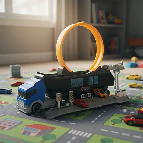 Mula Niñera Lanzador Autos Camión Pista Juguete Niños 68734