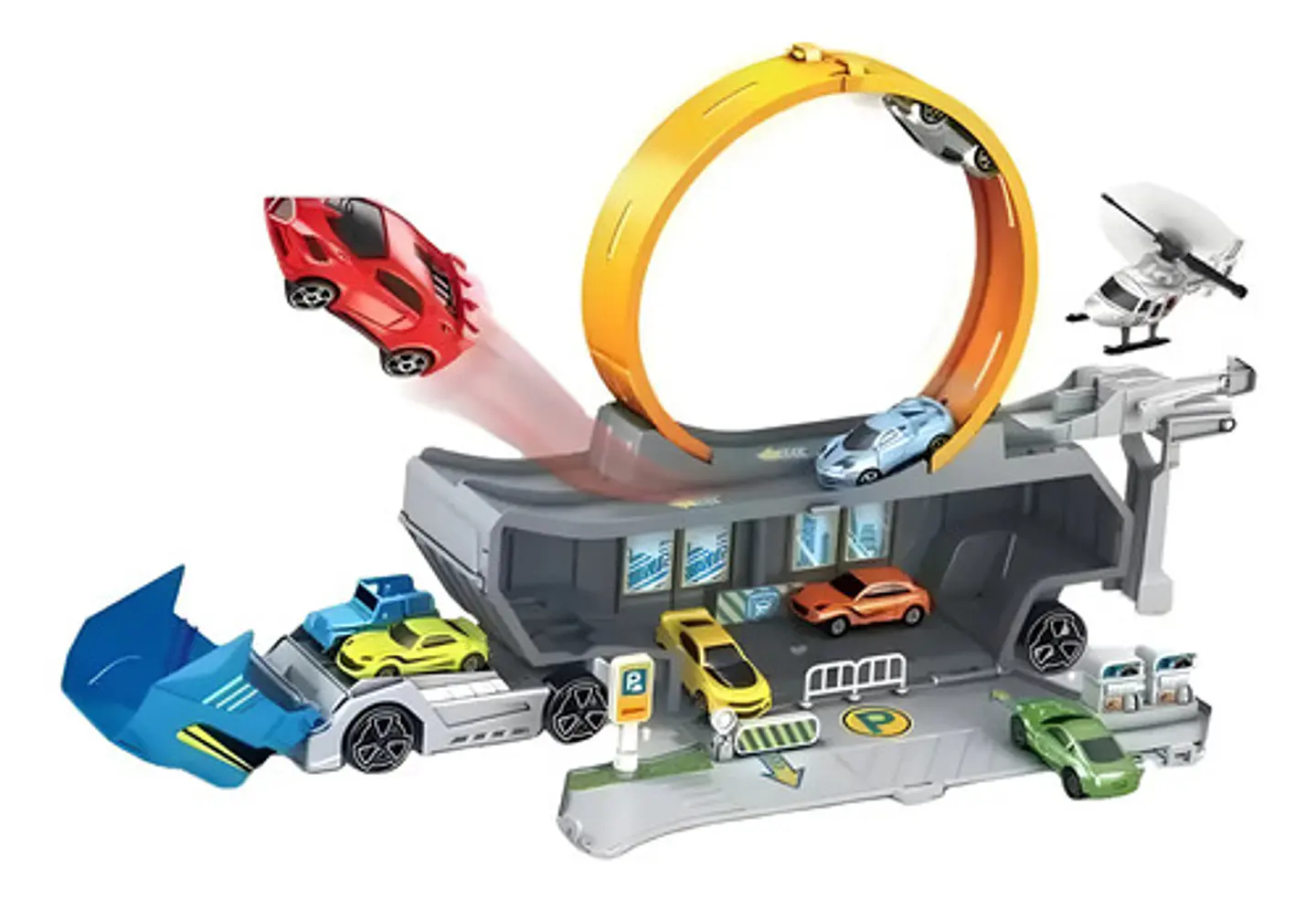 Mula Niñera Lanzador Autos Camión Pista Juguete Niños 68734 3