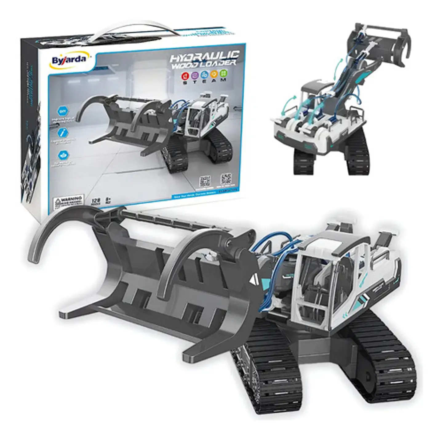 Tractor Forestal Kit Robótica Byjarda Gris Para Armar 128p Niños 8-13 Años 1