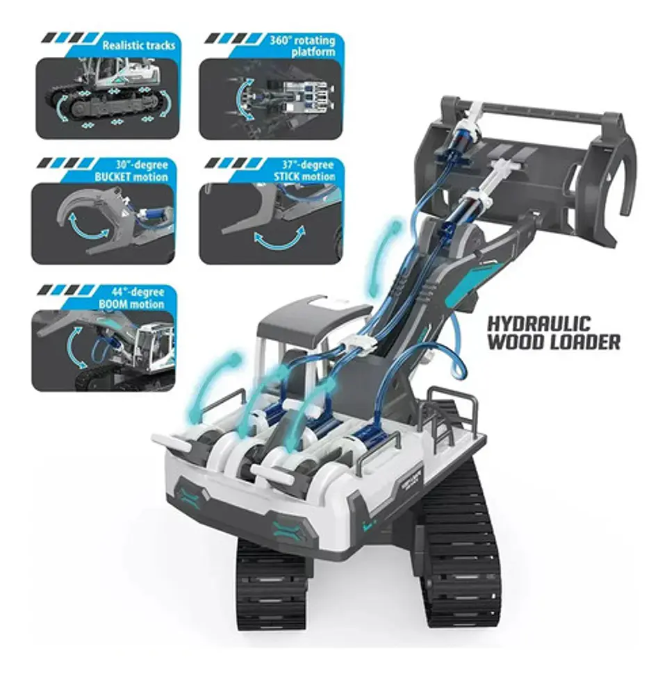Tractor Forestal Kit Robótica Byjarda Gris Para Armar 128p Niños 8-13 Años 2