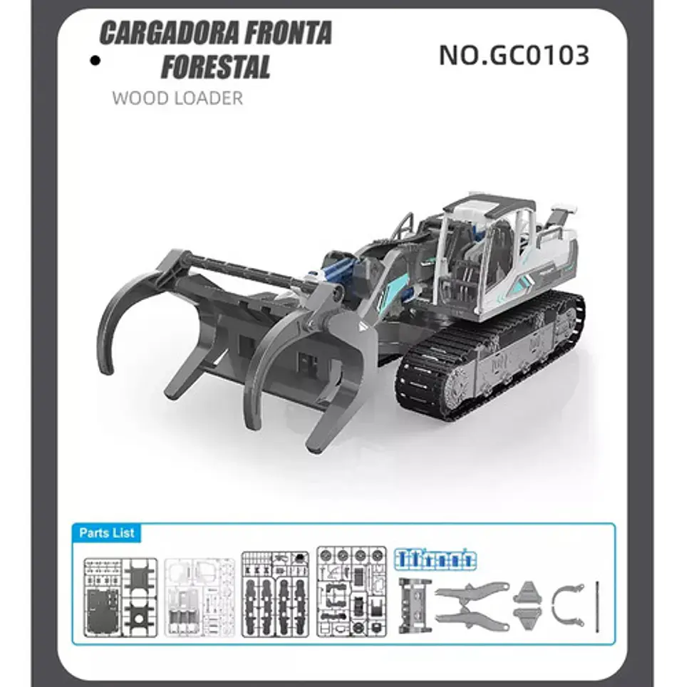 Tractor Forestal Kit Robótica Byjarda Gris Para Armar 128p Niños 8-13 Años 6