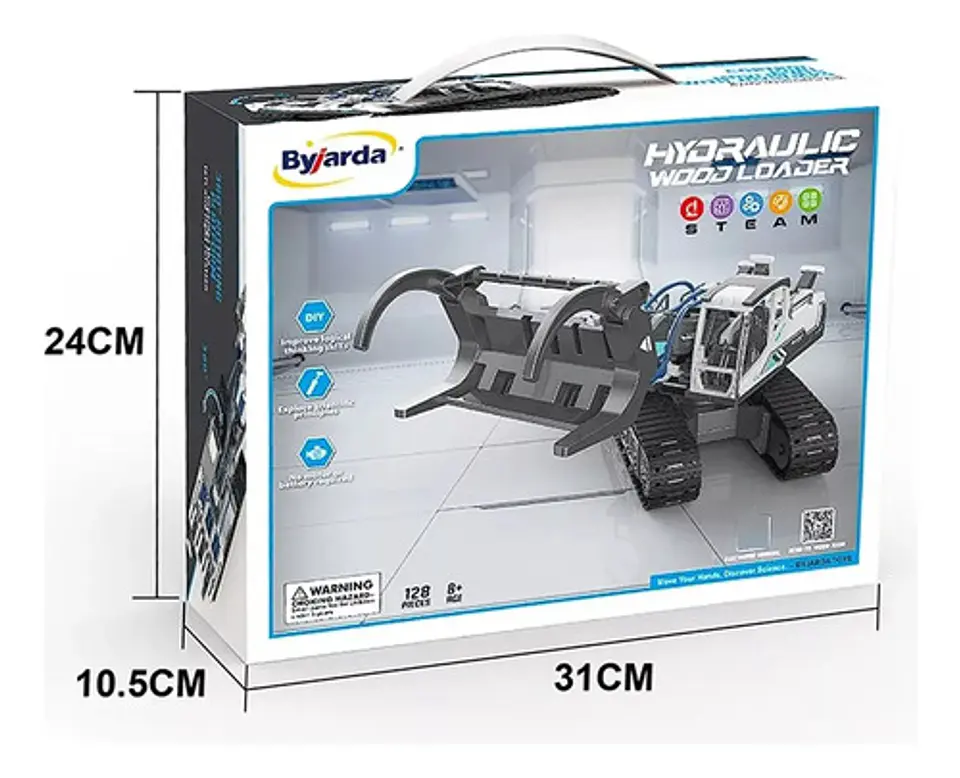 Tractor Forestal Kit Robótica Byjarda Gris Para Armar 128p Niños 8-13 Años 7