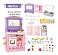 Juguete Cocina Infantil Bile Bl-102a Plástico Con Sonido 35 Accesorios Rosado Rosado Bl-102a - Miniatura 6