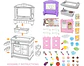 Juguete Cocina Infantil Bile Bl-102a Plástico Con Sonido 35 Accesorios Rosado Rosado Bl-102a - Miniatura 7