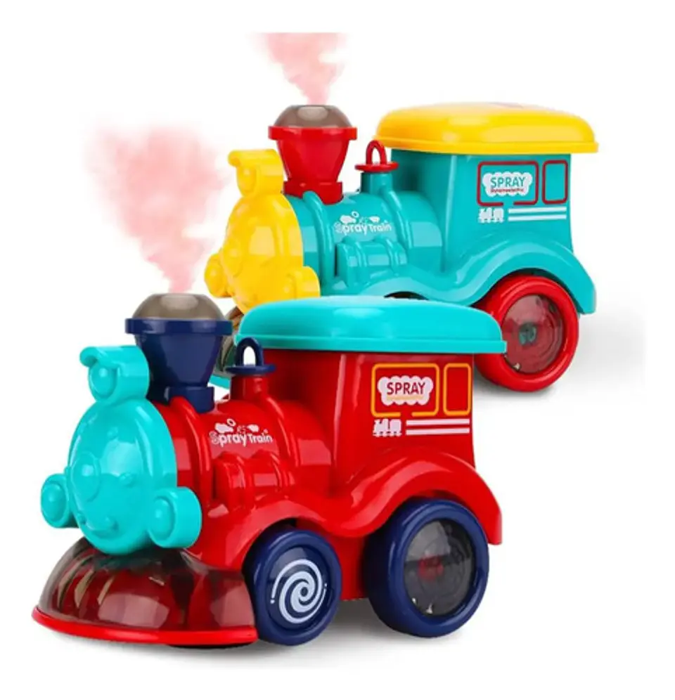 Tren De Juguete Plastico Vapor Luces Sonido Juguete Niños 3