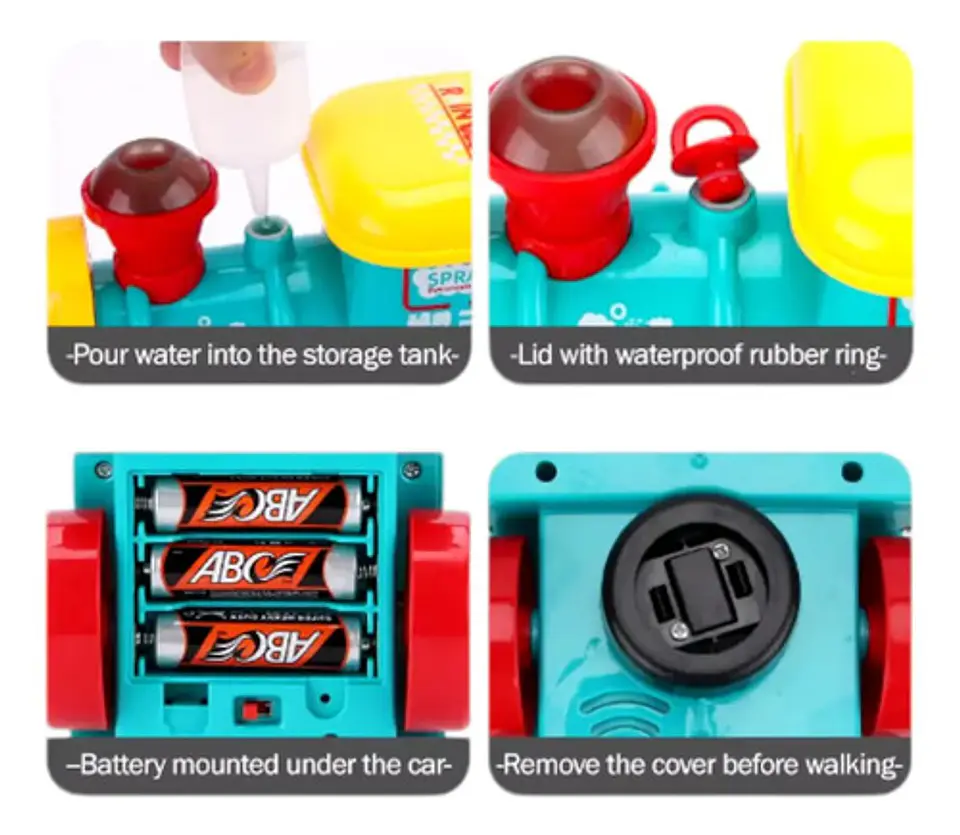 Tren De Juguete Plastico Vapor Luces Sonido Juguete Niños 4