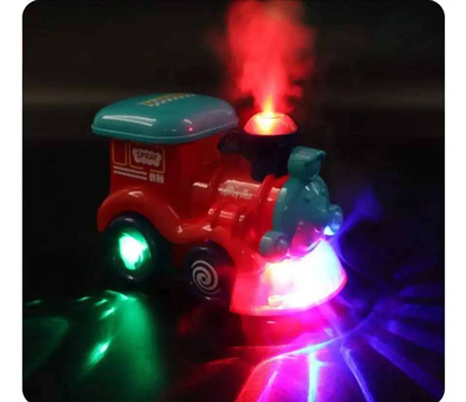 Tren De Juguete Plastico Vapor Luces Sonido Juguete Niños 5