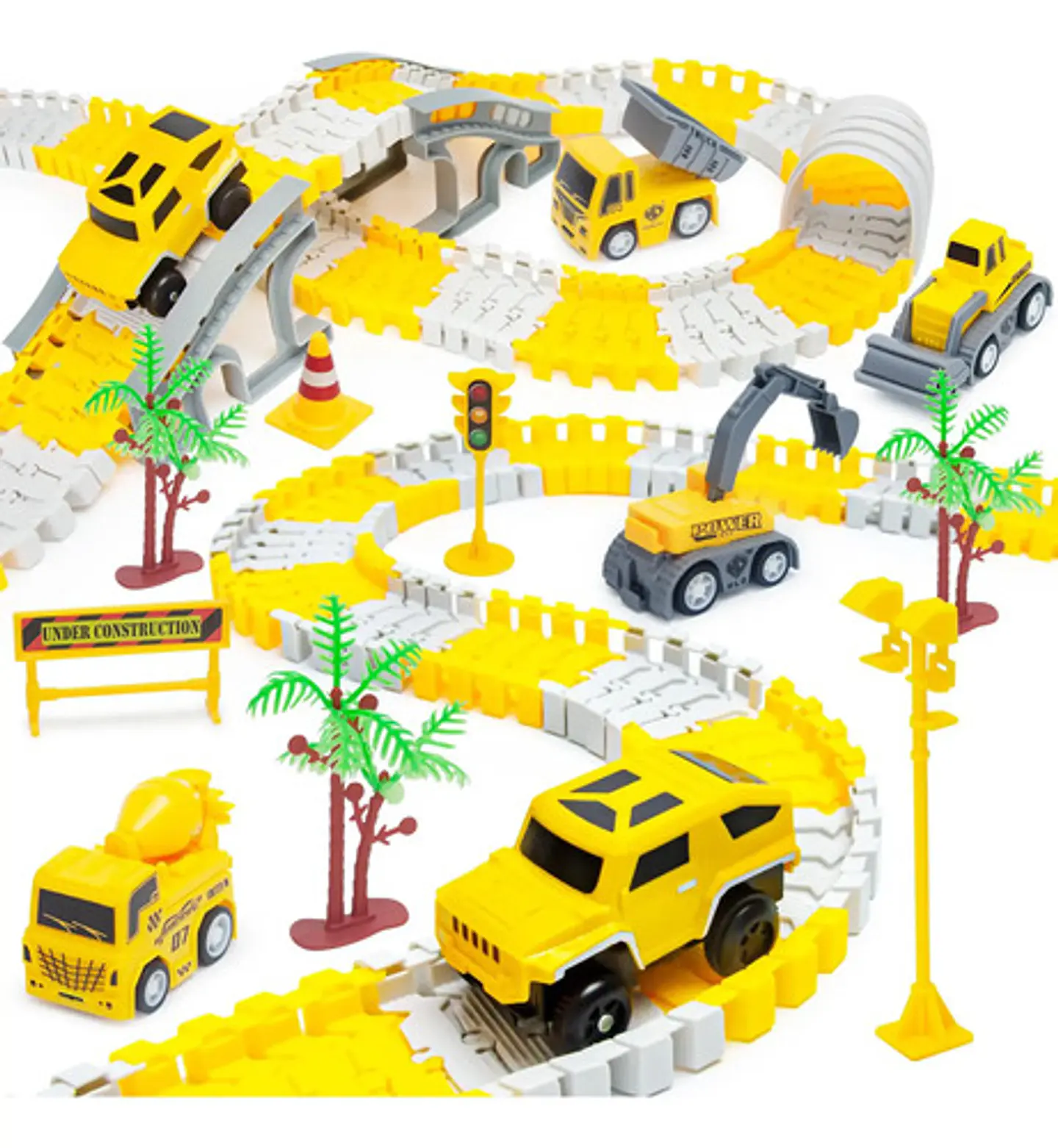 Pista Carros De Construcción  Fire Rail Car 120 Pcs Ref A4-4 2