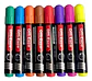 Marcador Permanente Offi-Esco Secado Rápido 8 Colores Punta Biselada - Miniatura 1