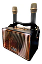 Parlante Karaoke Portátil Cmik Con 2 Micrófonos Y Usb Negro 5v - Miniatura 2