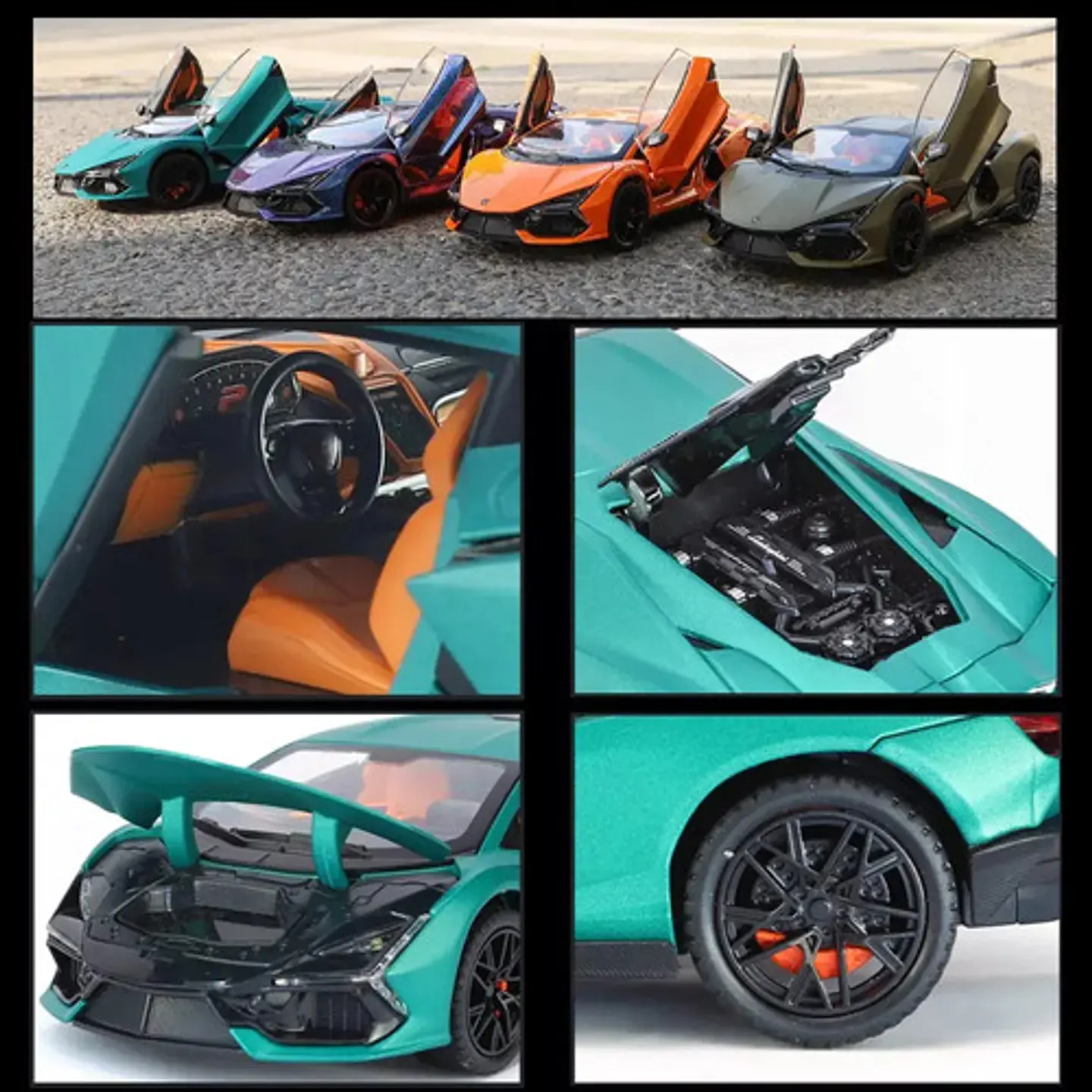 Lamborghini Revuelto Metal Luces Sonido Vapor Juguete 1:24 3